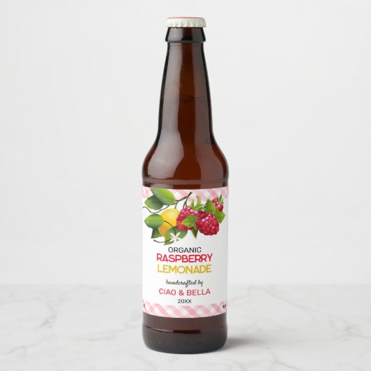 Red Raspberry Lemonade Bierflaschenetikett (Vorderseite)