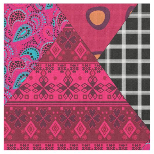Red Raspberry Patchwork Stoff (Nahaufnahme)
