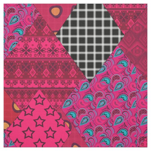 Red Raspberry Patchwork Stoff (Muster)