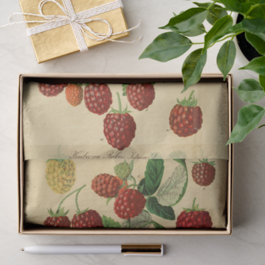 Red Raspberry Script Ephemera Decoupage Seidenpapier (Geschenk)