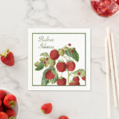 Red Raspberry Stems Serviette (Beispiel)