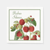 Red Raspberry Stems Serviette (Vorderseite)