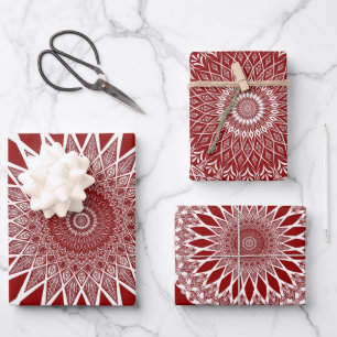 Red Raspberry Tristyns Mandala Geschenkpapier Set
