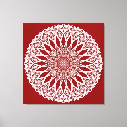 Red Raspberry Tristyns Mandala Leinwanddruck (Vorderseite)