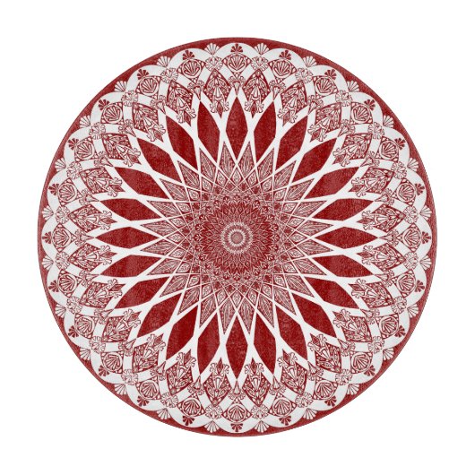 Red Raspberry Tristyns Mandala Schneidebrett (Vorderseite)