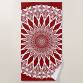 Red Raspberry Tristyns Mandala Strandtuch (Vorderseite)
