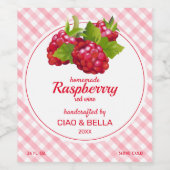Red Raspberry Weinetikett (Einzelnes Label)