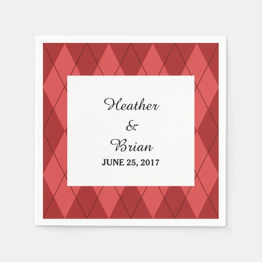 Red Raute Paper Napkins Serviette (Vorderseite)