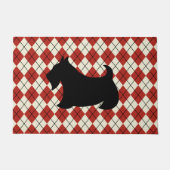 Red Raute Scottish Terrier Doormat Fußmatte (Vorderseite)