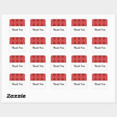 Red Raute Wedding Danke Stickers (Blatt)