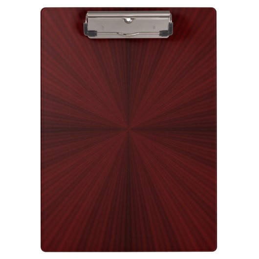 Red Rays Quarter Clipboard Klemmbrett (Vorderseite)