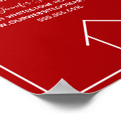 Red Real Anwesen Company Custom Open House Poster (Ecke)