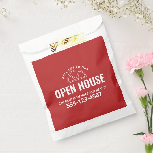 Red Real Anwesen Open House Goodie Favor Bag Geschenktütchen (Versiegelt)
