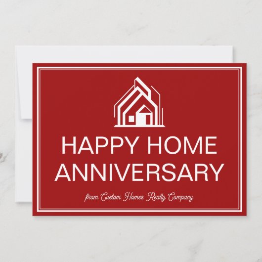 Red Real Estate Business Custom Marketing Karte (Vorderseite)