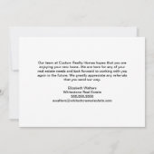 Red Real Estate Business Custom Marketing Karte (Rückseite)