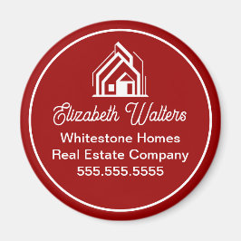 Red Real Estate Company Customized Realtor Magnet