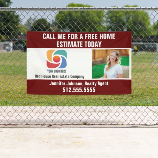 Red Real Estate Company Logo Realtor Marketing Banner (Insitu)