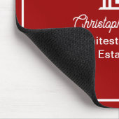 Red Real Estate Company Personalized Realtor Mousepad (Ecke)