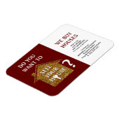 Red Realtor WIR KAUFEN HÄUSER Magnet (Linke Seite)