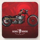 Red Rebel Rider Motorrad-Untersetzer | UNTERSETZER (Vorderseite)