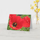 Red Red Red Tulips-Birthday Karte (Gelbe Blume)