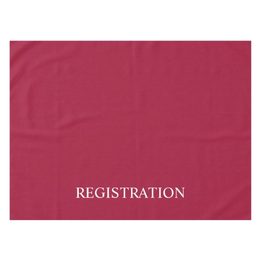 Red Registration Desk Tischdecke (Vorderseite (Horizontal))