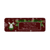Red Reindeer Address Labels (Vorne)