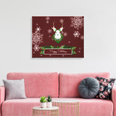 Red Reindeer Canvas Print Leinwanddruck (Insitu (Wohnzimmer))