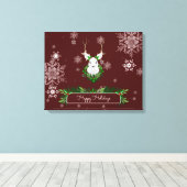 Red Reindeer Canvas Print Leinwanddruck (Insitu (Holzboden))
