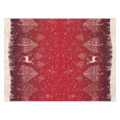 Red Reindeer Christmas Tischdecke (Vorderseite (Horizontal))