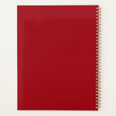 Red Reindeer Contour Personalized Name Planer (Rückseite)