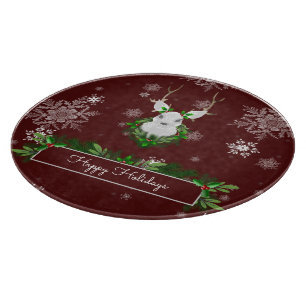 Red Reindeer Cutting Board Schneidebrett