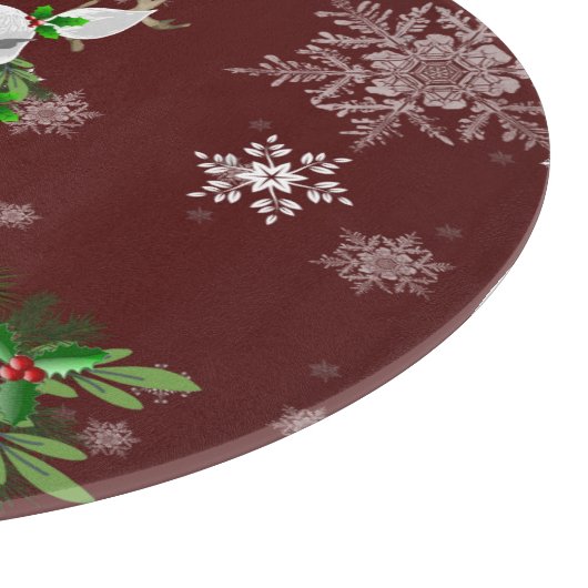 Red Reindeer Cutting Board Schneidebrett (Ecke)