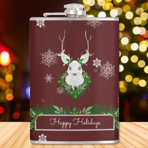 Red Reindeer Flask Flachmann