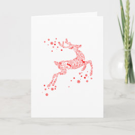 Red Reindeer, Fröhliche Weihnachten! Feiertagskarte