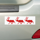Red Reindeer / Karibik-Silhouette Autoaufkleber (Auf Auto)
