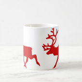 Red Reindeer / Karibik-Silhouette Kaffeetasse (Mittel)