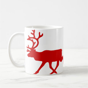 Red Reindeer / Karibik-Silhouette Kaffeetasse