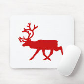 Red Reindeer / Karibik-Silhouette Mousepad (Mit Mouse)