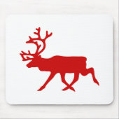 Red Reindeer / Karibik-Silhouette Mousepad (Vorne)