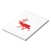 Red Reindeer / Karibik-Silhouette Notizblock (Rotiert)