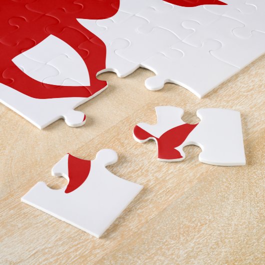 Red Reindeer / Karibik-Silhouette Puzzle (Seite)