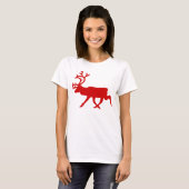 Red Reindeer / Karibik-Silhouette T-Shirt (Vorne ganz)