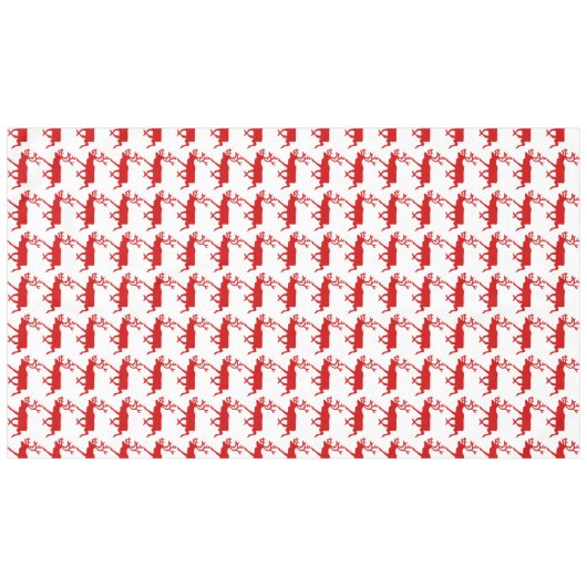 Red Reindeer / Karibik-Silhouette Tischdecke (Vorderseite (Horizontal))