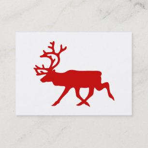 Red Reindeer / Karibik-Silhouette Visitenkarte