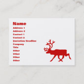 Red Reindeer / Karibik-Silhouette Visitenkarte (Vorderseite)