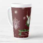 Red Reindeer Latte Tasse (Linke Ecke)