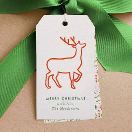 Red Reindeer Skandinavier Weihnachtsgeschenke Tags Geschenkanhänger