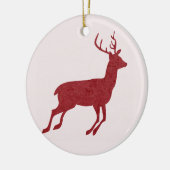 Red Reindeer/Stag Weihnachten/Weihnachten Keramik Ornament (Links)