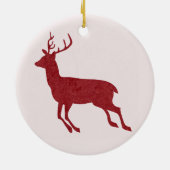 Red Reindeer/Stag Weihnachten/Weihnachten Keramik Ornament (Hinten)